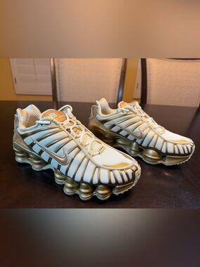 New Nike Shox TL Gold Sneakers Shoes Size US 7